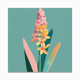 Hyacinth Square Flower Illustration Canvas Print