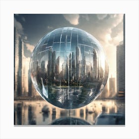 Futuristic Cityscape 86 Canvas Print