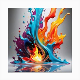 Colorful Splash 1 Canvas Print