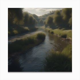 River In The Forest 72 Canvas Print