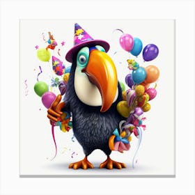 Birthday Toucan Canvas Print