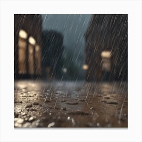 Rainy Day In The City 4 Canvas Print