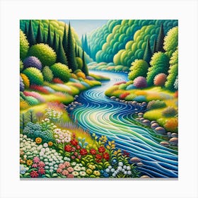 The River Canvas Print