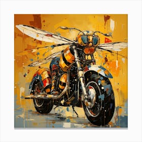 Bee Motorcycle Canvas Print