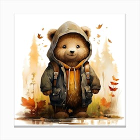 Cute Cub Adorable Bear Art Canvas Print