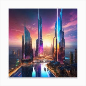Futuristic Cityscape 101 Canvas Print