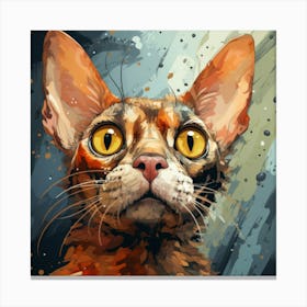 Cat Painting 3 Canvas Print