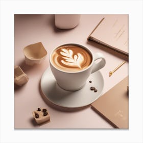Coffee Cup Latte Canvas Print