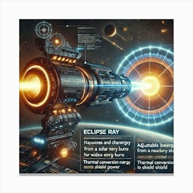 Eclipse Ray 1024x1024 Canvas Print