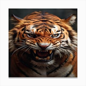 Angry Tiger Canvas Print