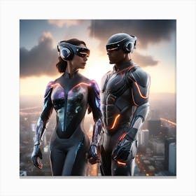 Futuristic Couple 67 Canvas Print