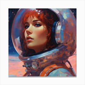 Space Girl 2 Canvas Print