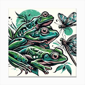 Frog Street Art 9 Canvas Print