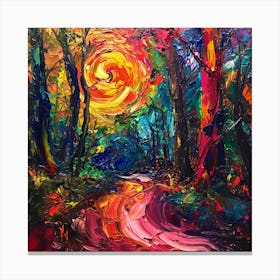 Sunset In The Forest 1 Canvas Print