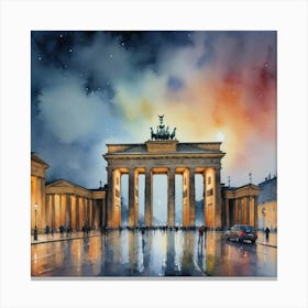 Brandenburg Gate At Night 1 Canvas Print