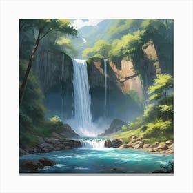 Cascading Tranquility Canvas Print