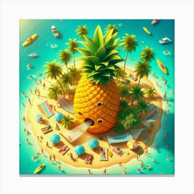 Pineapple Island Canvas Print