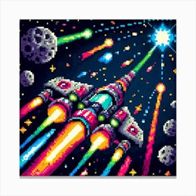 8-bit spaceship 1 Canvas Print