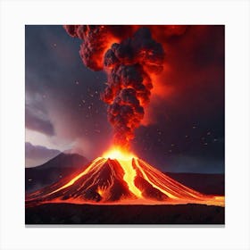 Erupting Volcano Canvas Print