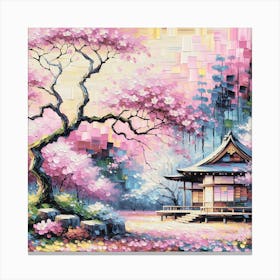 Sakura Blossom Japanese Art Canvas Print