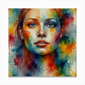 Watercolor Of A Woman 15 Canvas Print