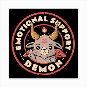 Emotional Support Demon - Funny Evil Baphomet Gift 1 Canvas Print