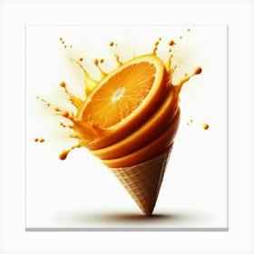 Orange Juice Splash Canvas Print