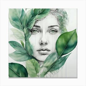 Woman abstract in nature Canvas Print