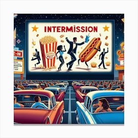 Night At The Movies Canvas Print