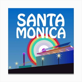 Santa Monica Bold Illustration Canvas Print