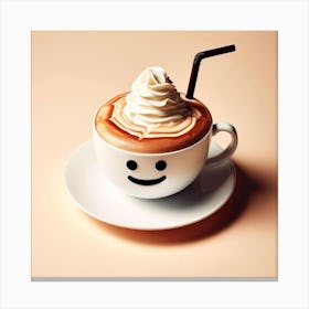 Happy Cup Of Coffee Canvas Print