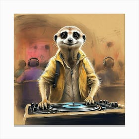 Meerkat Dj 2 Canvas Print