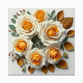 Spring flowers on a bright white wall, 19 Canvas Print
