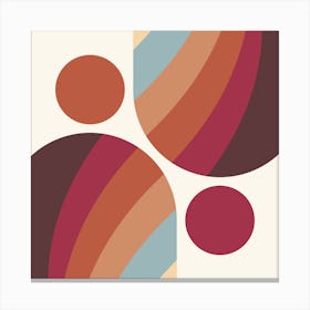 Mid Century Modern Geometric Arch A8 In Bohemian Shades 02 Canvas Print