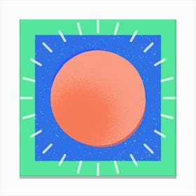 Sun In A Square Canvas Print