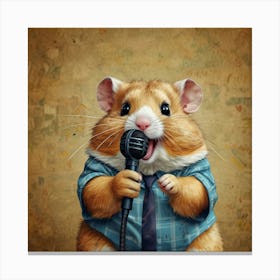 Hamster Singing 11 Canvas Print