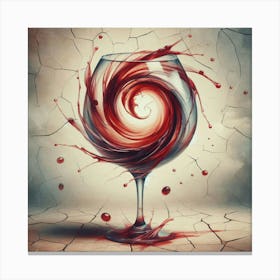 A glass of red wine Canvas Print