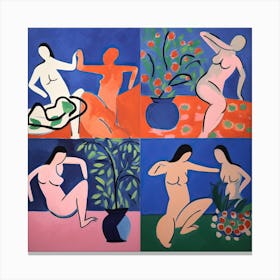 Women Dancing, Shape Study, The Matisse Inspired Art Collection 6 Canvas Print
