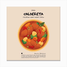 Caldereta Square Canvas Print