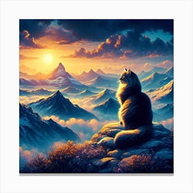 Cat In The Mountains 1 Canvas Print