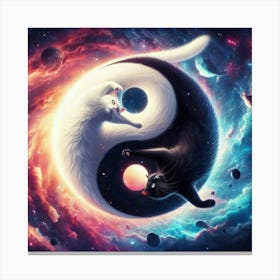 Yin Yang Cats 5 Canvas Print