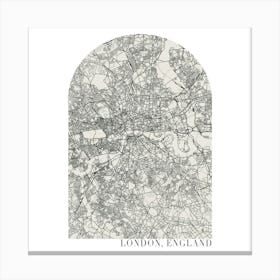 London England Boho Minimal Arch Street Map 1 Canvas Print