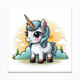 Cute Unicorn 244 Canvas Print