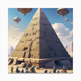 The pyramid in the future Canvas Print