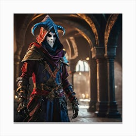 Evil jester Canvas Print