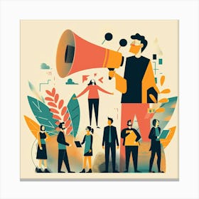 Illustration Of A Group Of People 2 Canvas Print