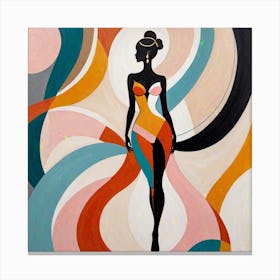 Silhouette Of A Woman Canvas Print