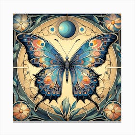 Art Deco Butterfly Panel III Canvas Print