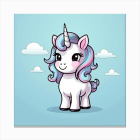 Cute Unicorn 766 Canvas Print