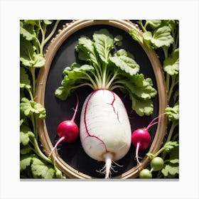 Radish In A Frame 5 Canvas Print